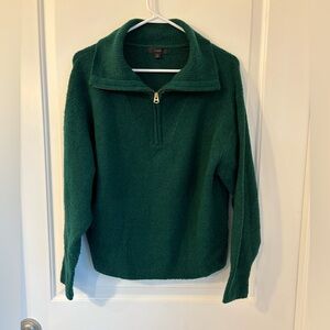 J. Crew Forest Green Half-Zip Sweater